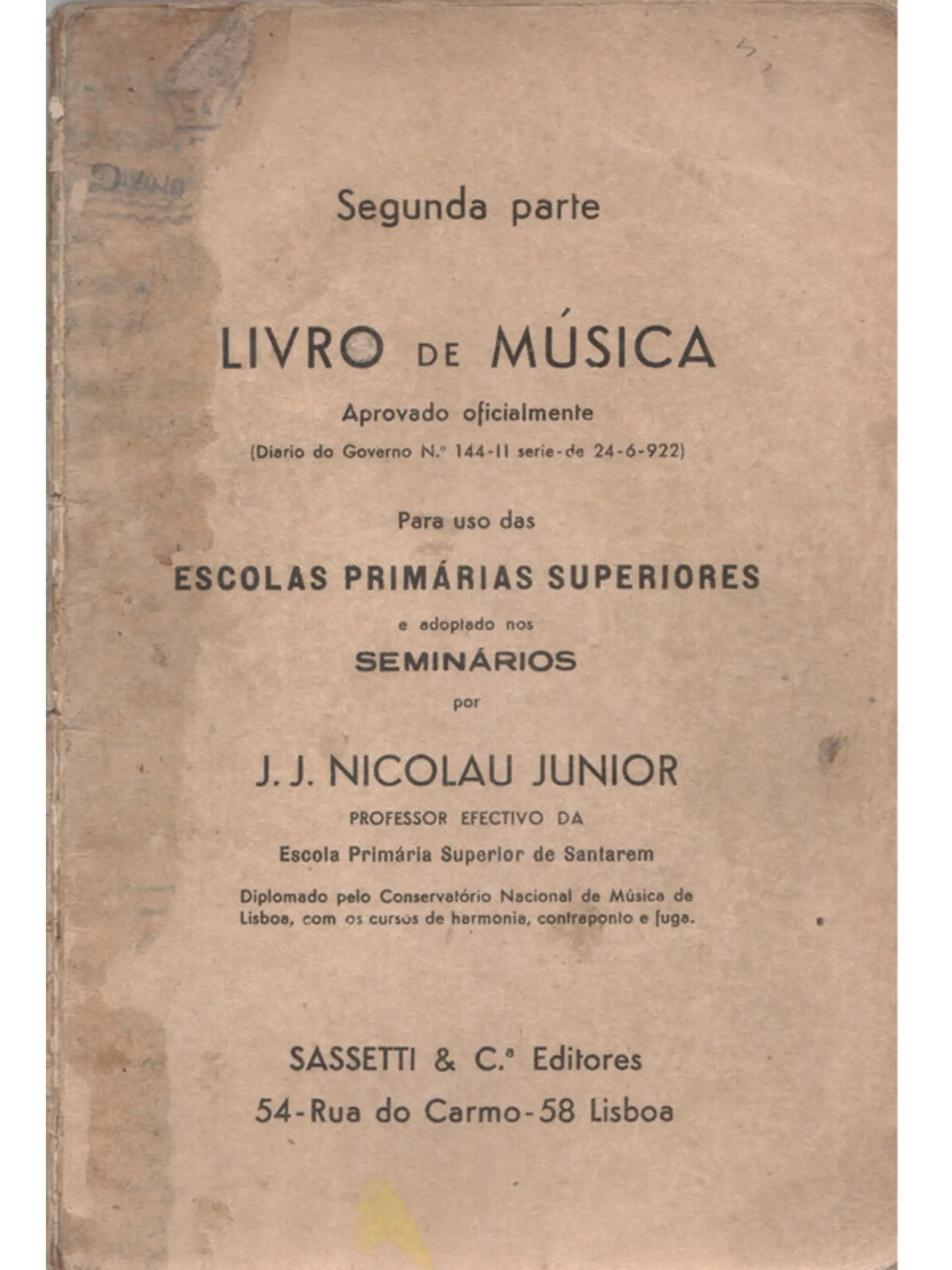 Livro de música para uso das escolas primárias superiores 1
