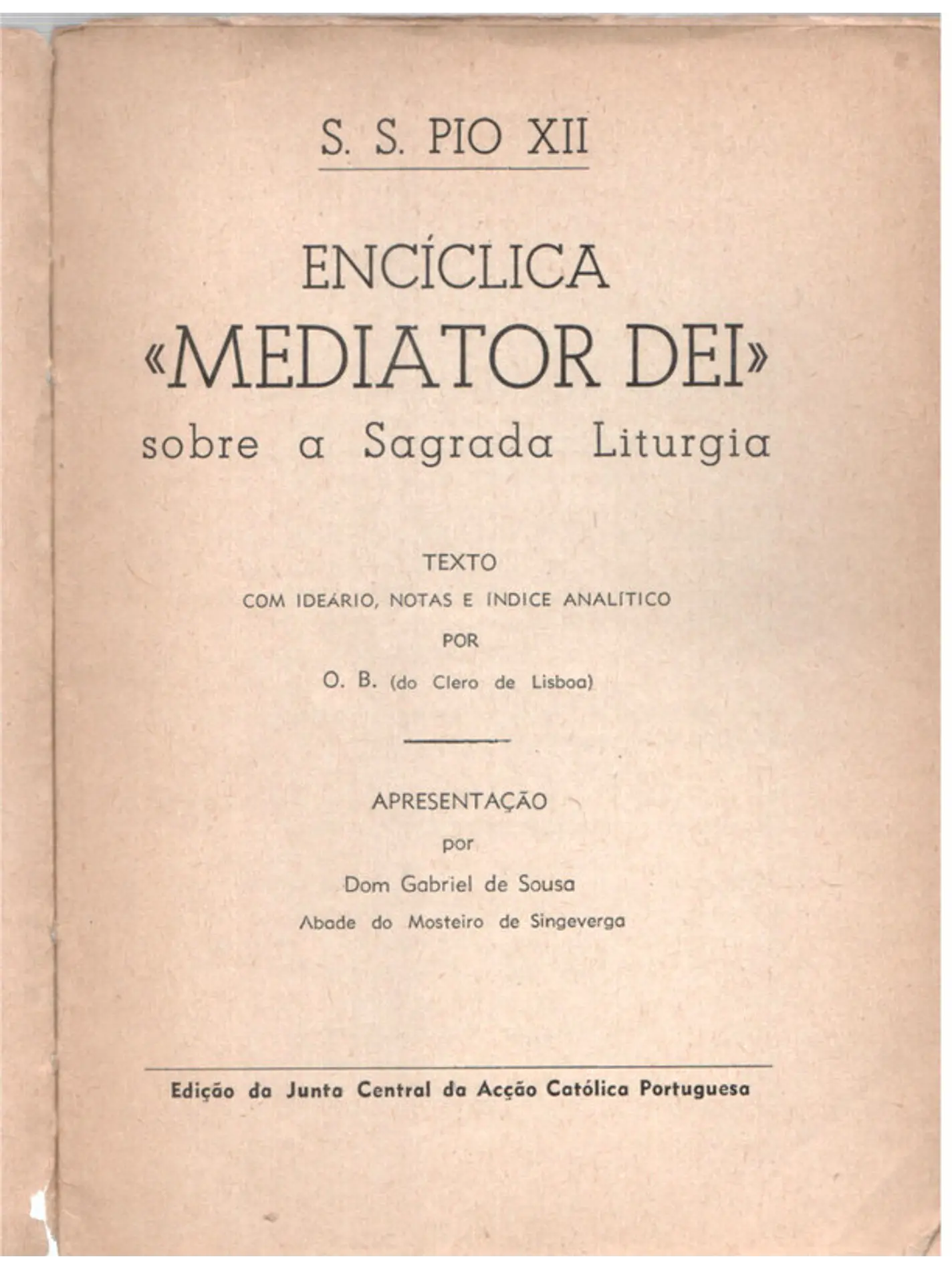Enciclica Mediator Dei 1