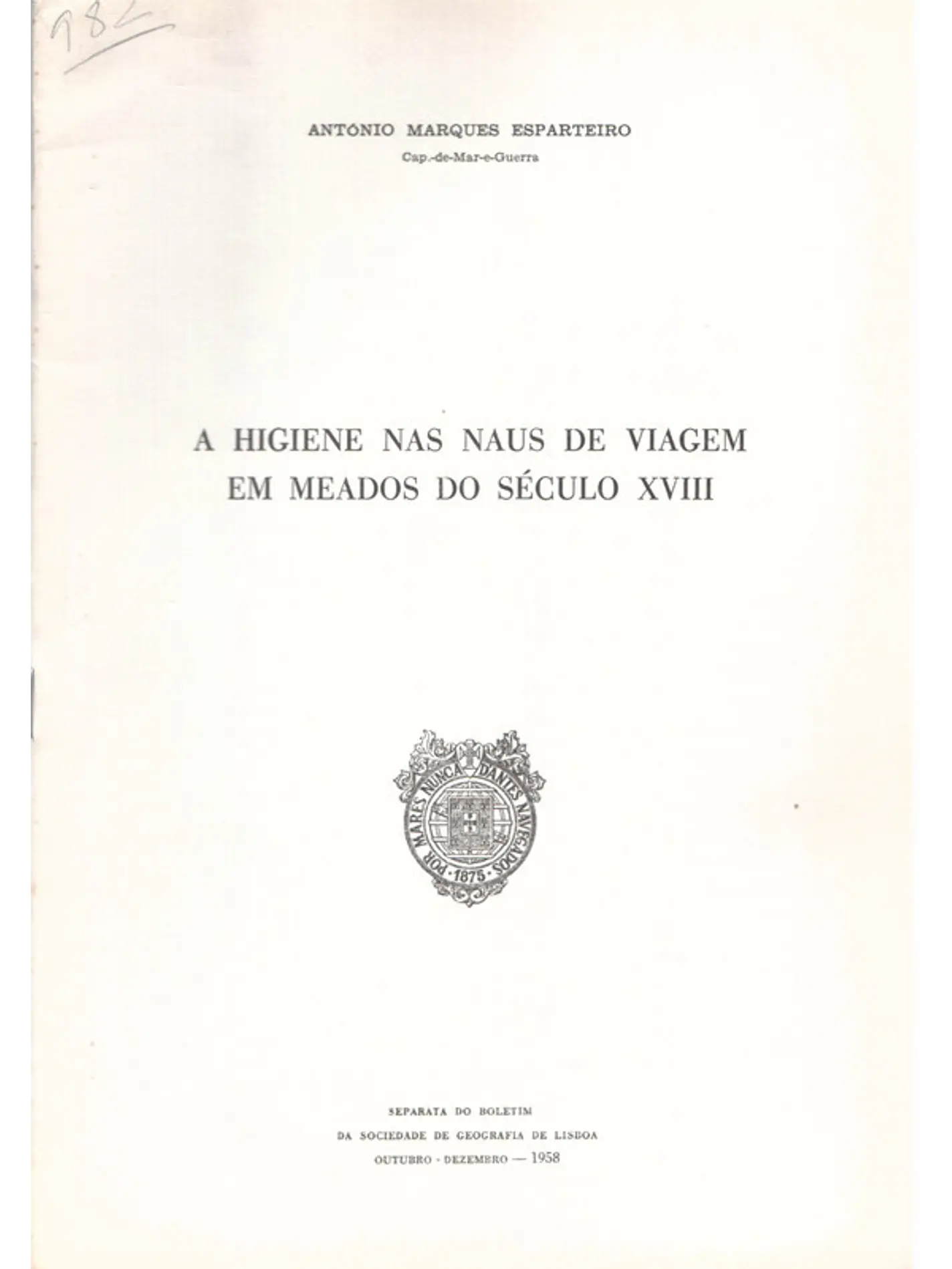Higiene das naus de viagem em meados do século 18 1