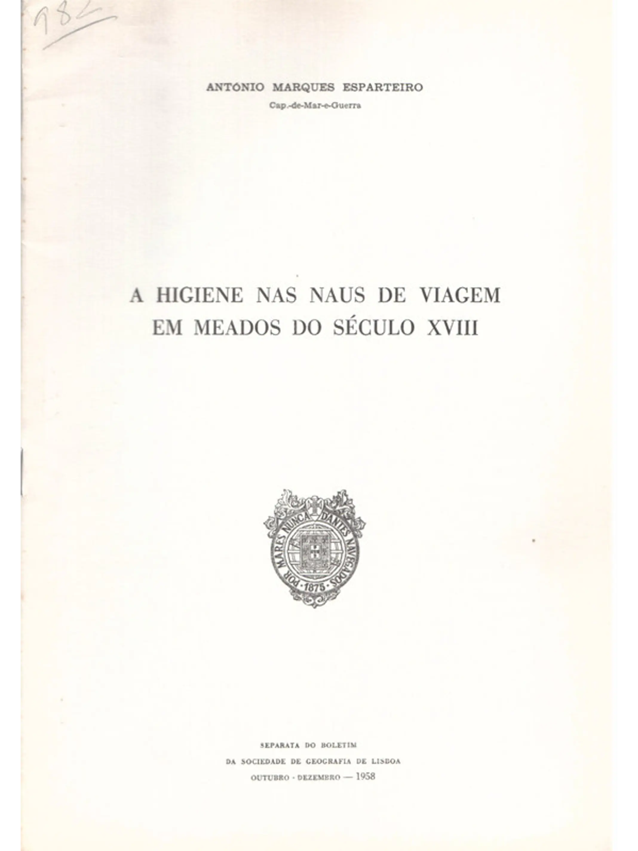 Higiene das naus de viagem em meados do século 18 1