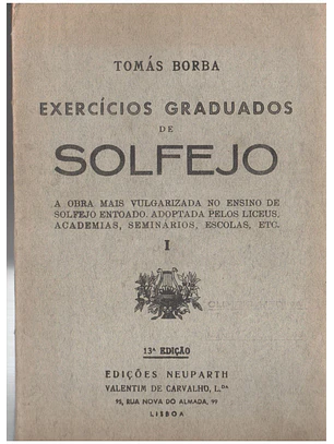 Exercícios graduados de solfejo 1