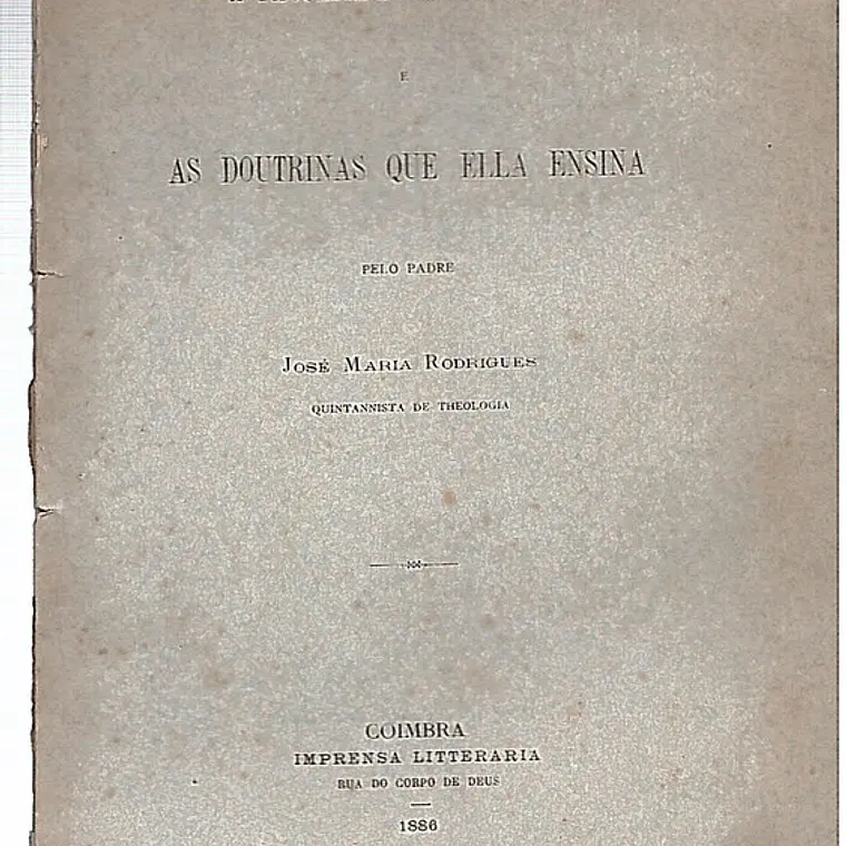 A faculdade de theologia as doutrinas que ella ensina 1