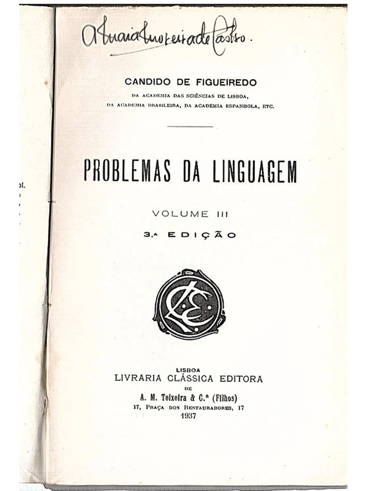 Problemas da linguagem (Volume 3) 1