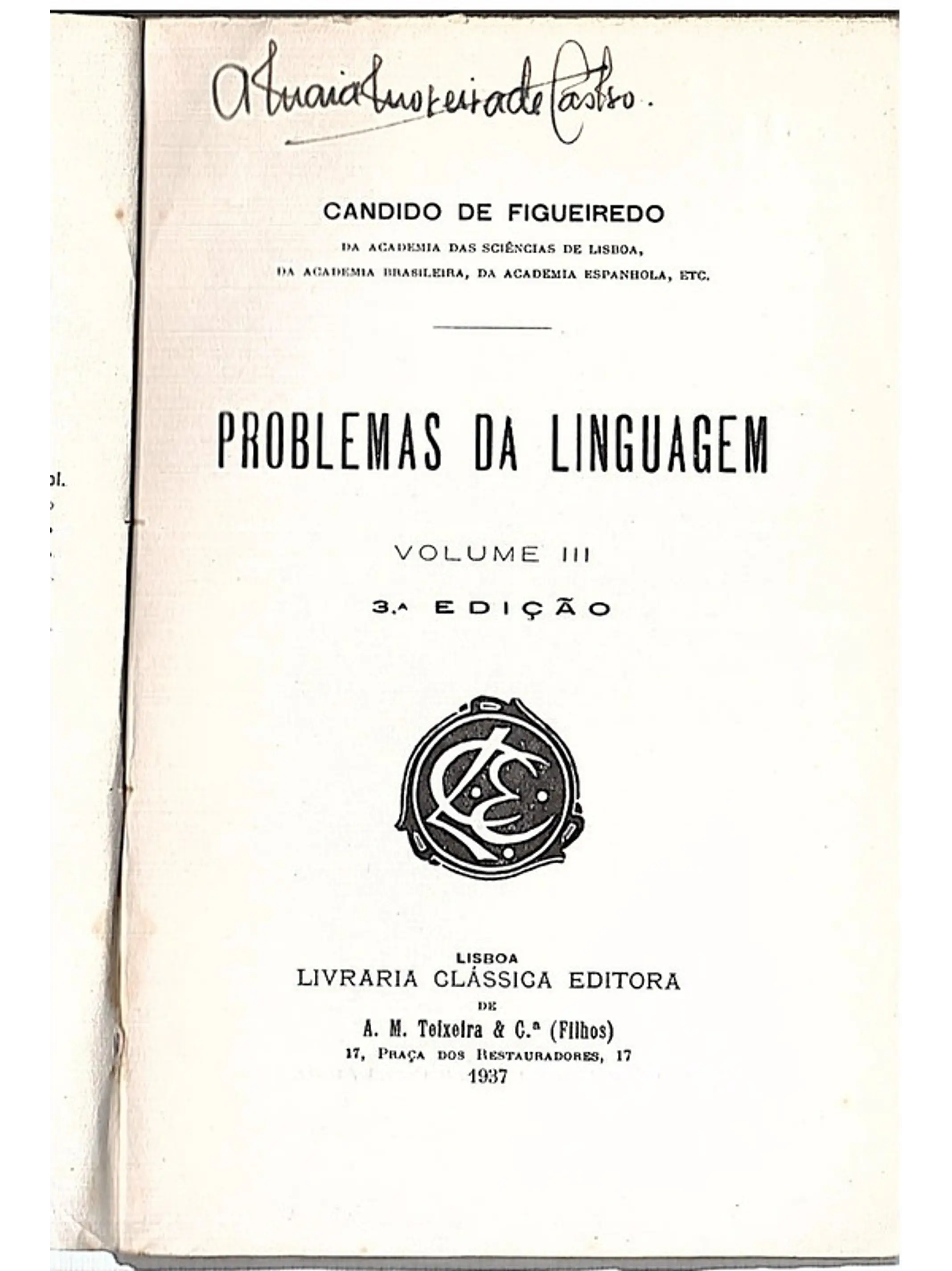 Problemas da linguagem (Volume 2) 1