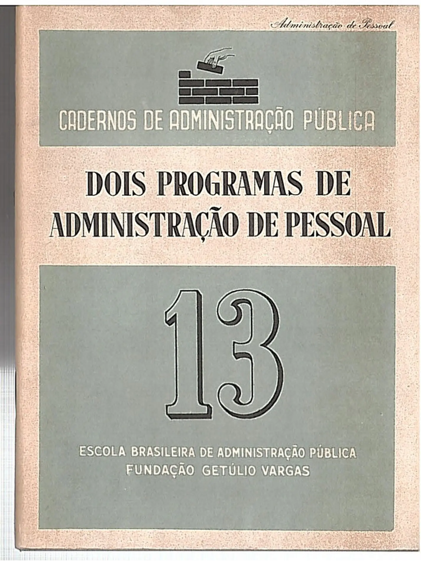 Dois programas de administração de pessoal 1