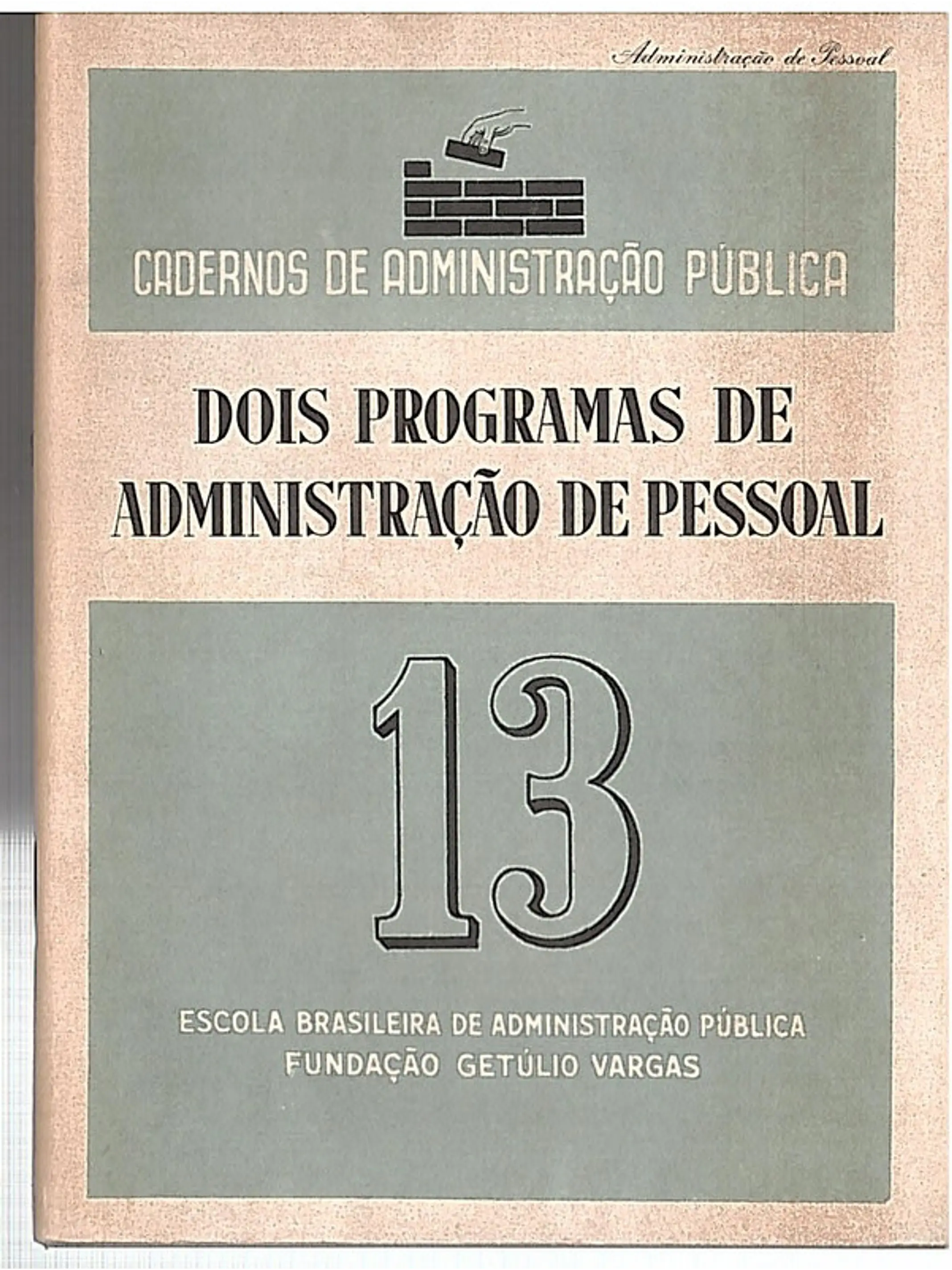 Dois programas de administração de pessoal 1