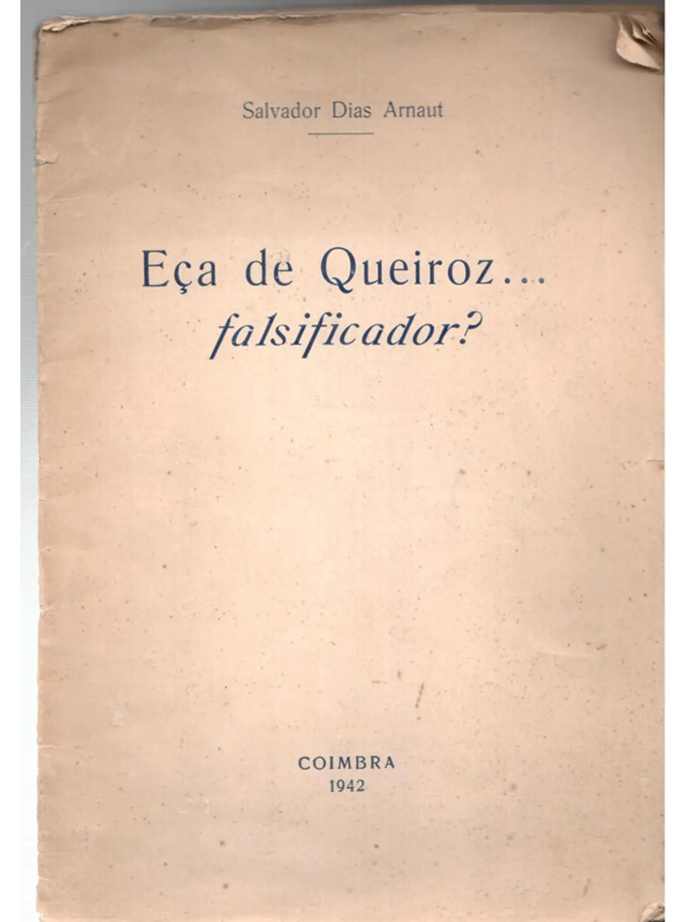 Eça de Queiroz falsificador? 1