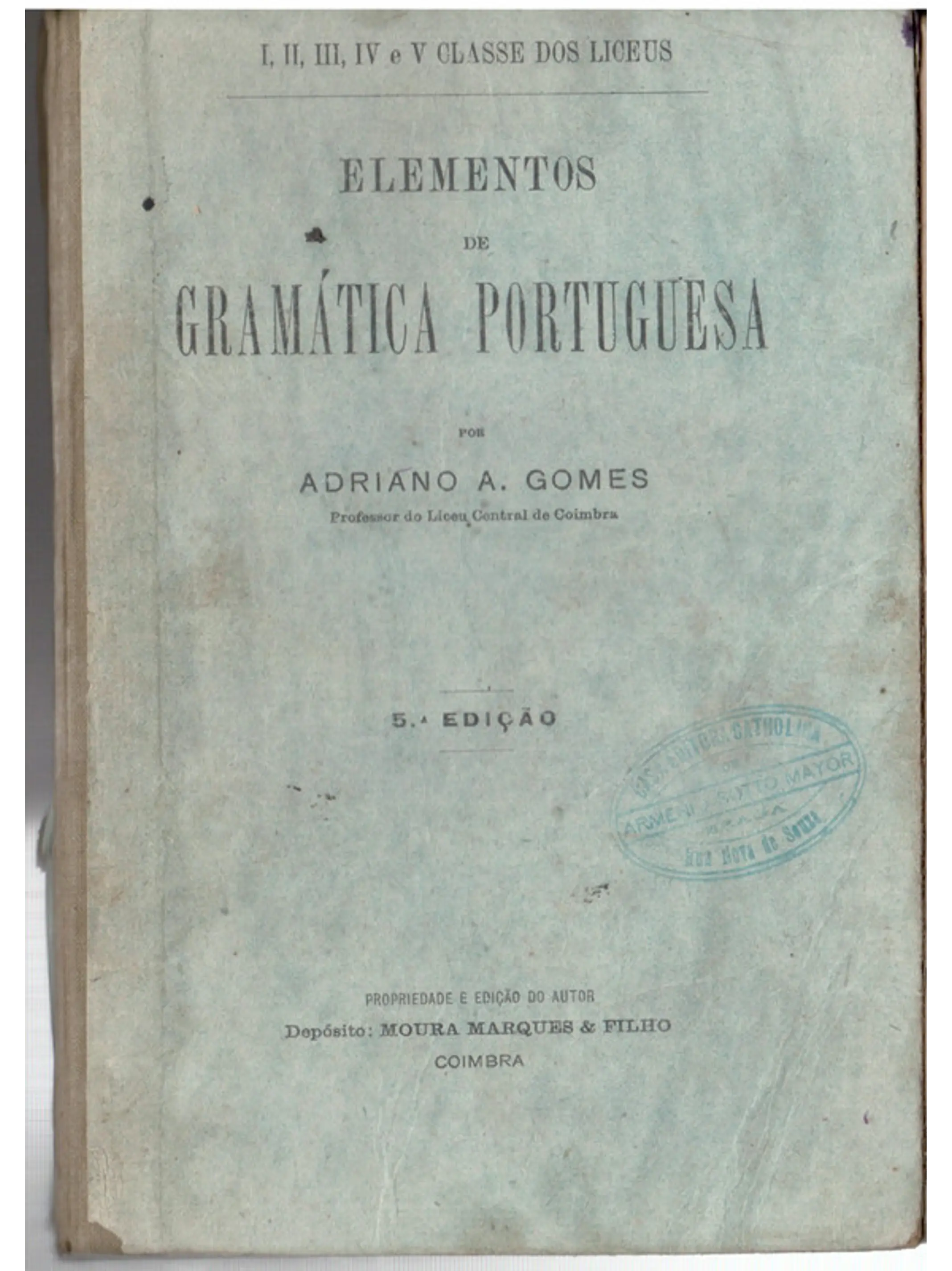 Elementos de gramática portuguesa 1