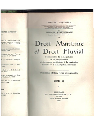 Droit maritime et droit fluvial - Tome 3