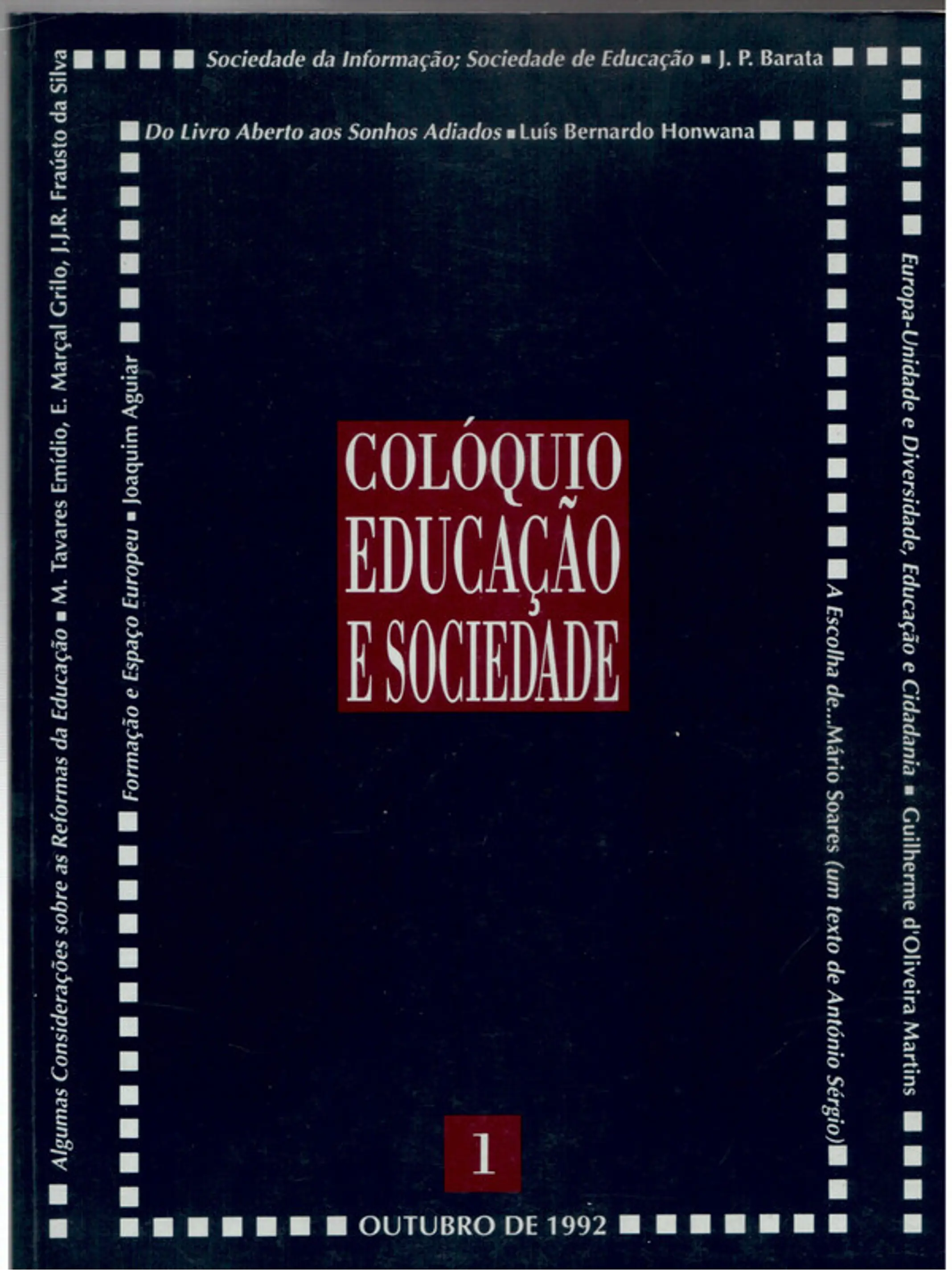 Colóquio educação e sociedade - Volume 1 1