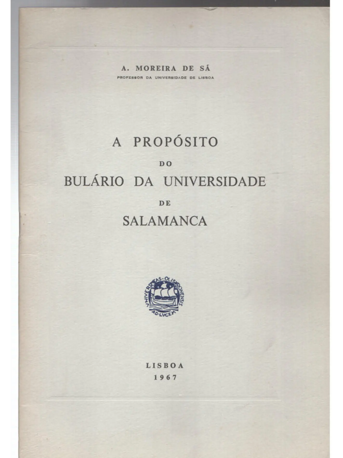 A propósito do Bulário da universidade de salamanca 1