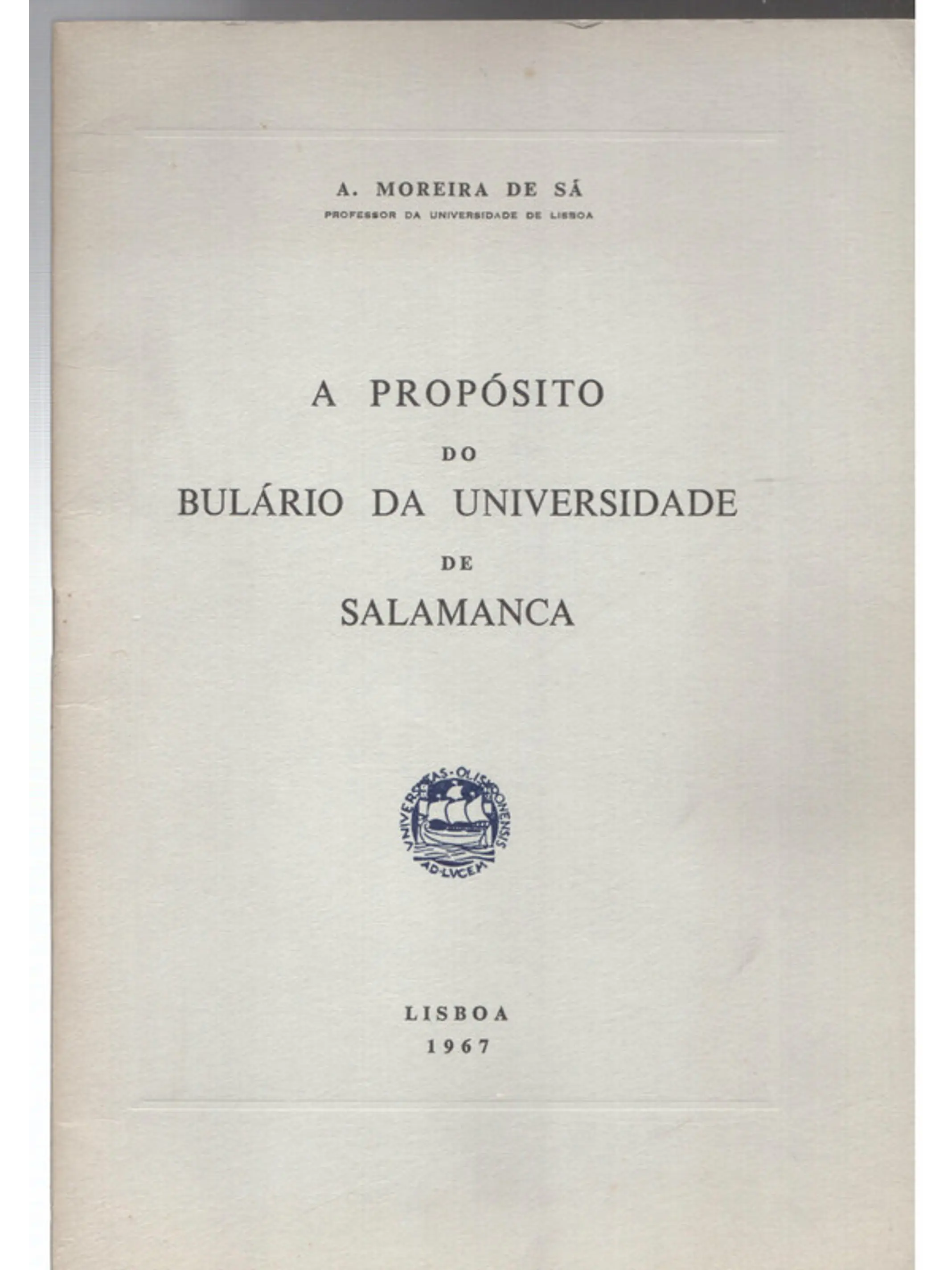 A propósito do Bulário da universidade de salamanca 1