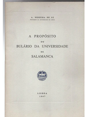 A propósito do Bulário da universidade de salamanca