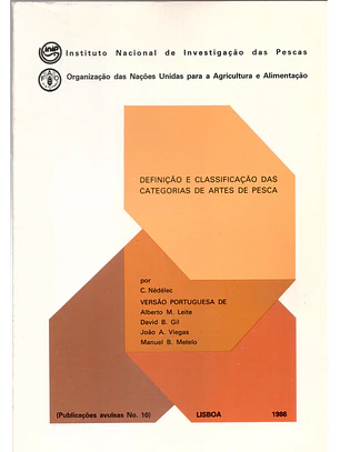 Definição e classificação das categorias de artes da pesca, Publicação número 10