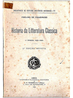 História da litteratura classica 1502 a 1580