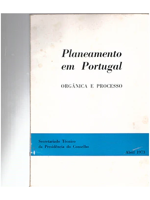 Planeamento em Portugal orgânica e processo