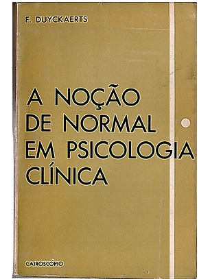 A noção de normal em psicologia clínica