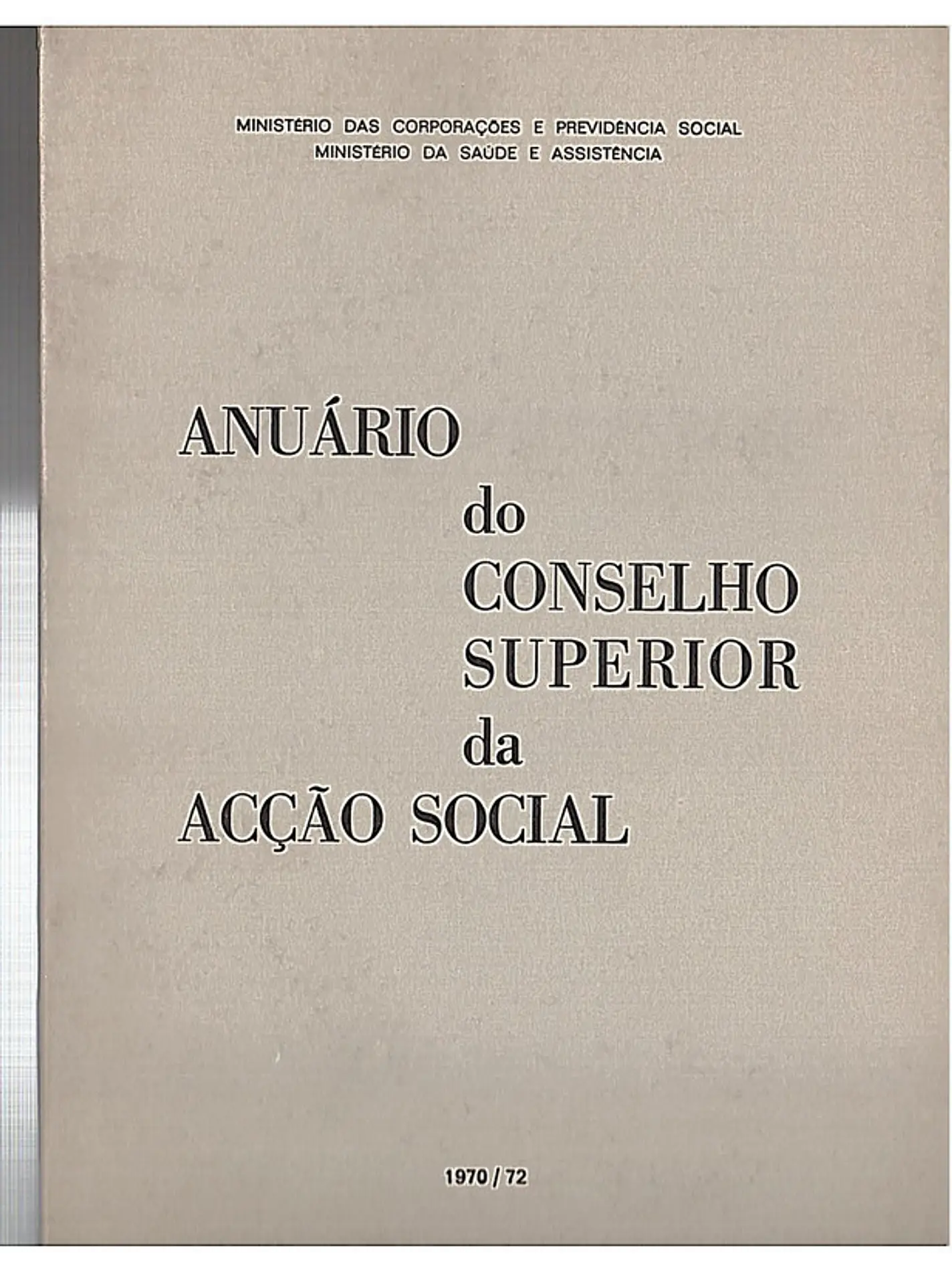 Anuário do conselho superior da acção social 1