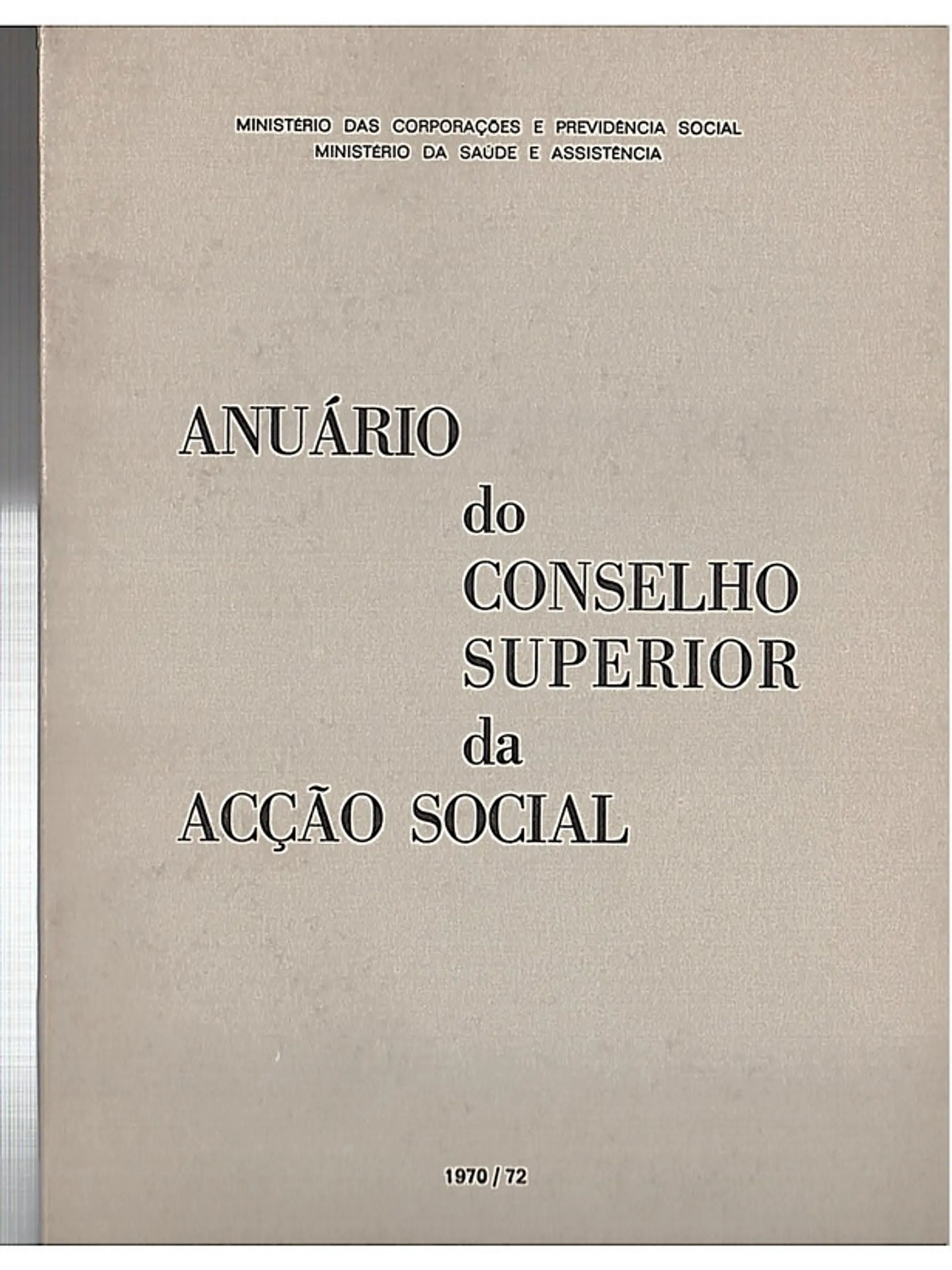 Anuário do conselho superior da acção social 1