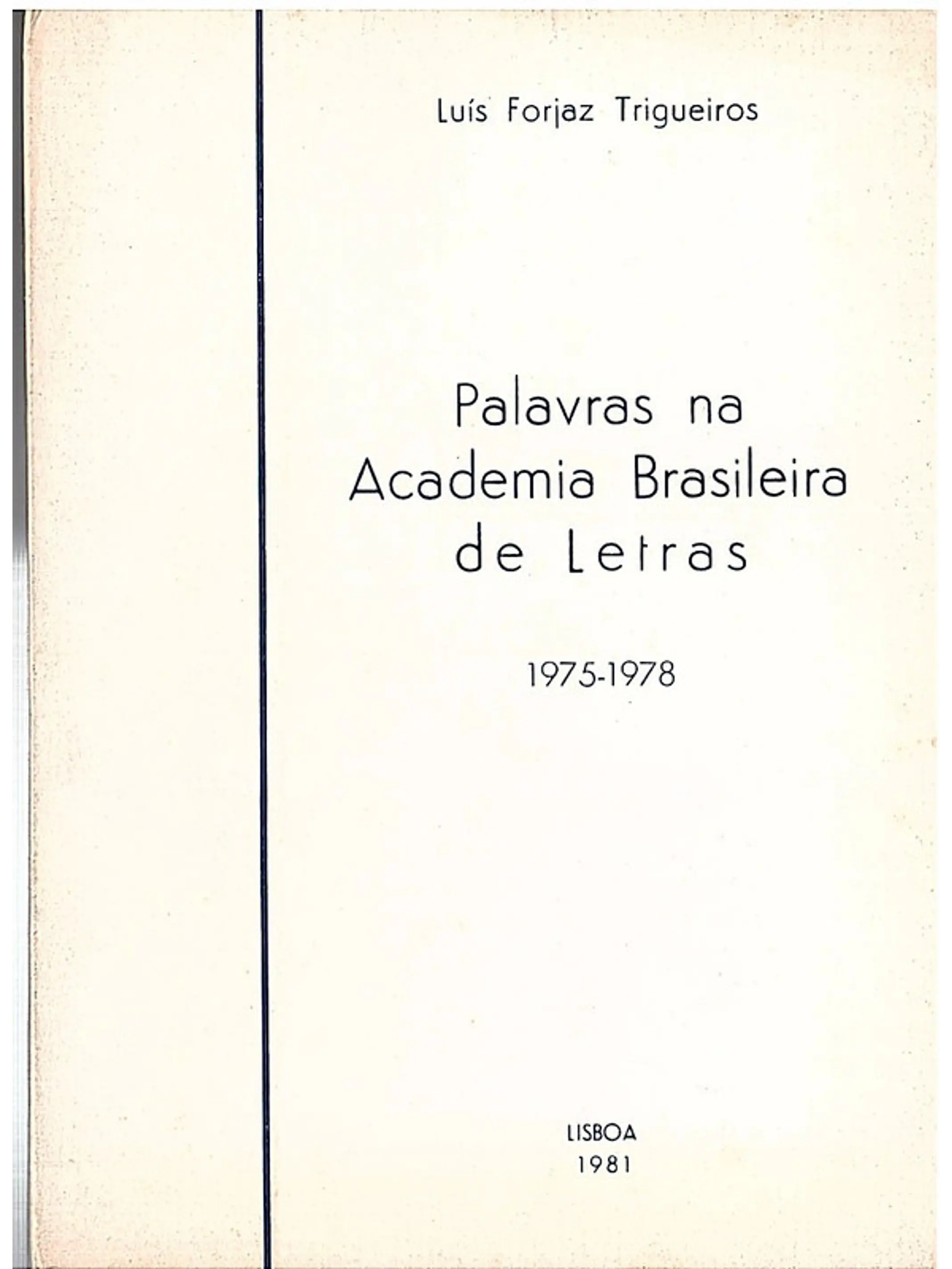 Palavras na academia brasileira de letras (1975-1978) 1