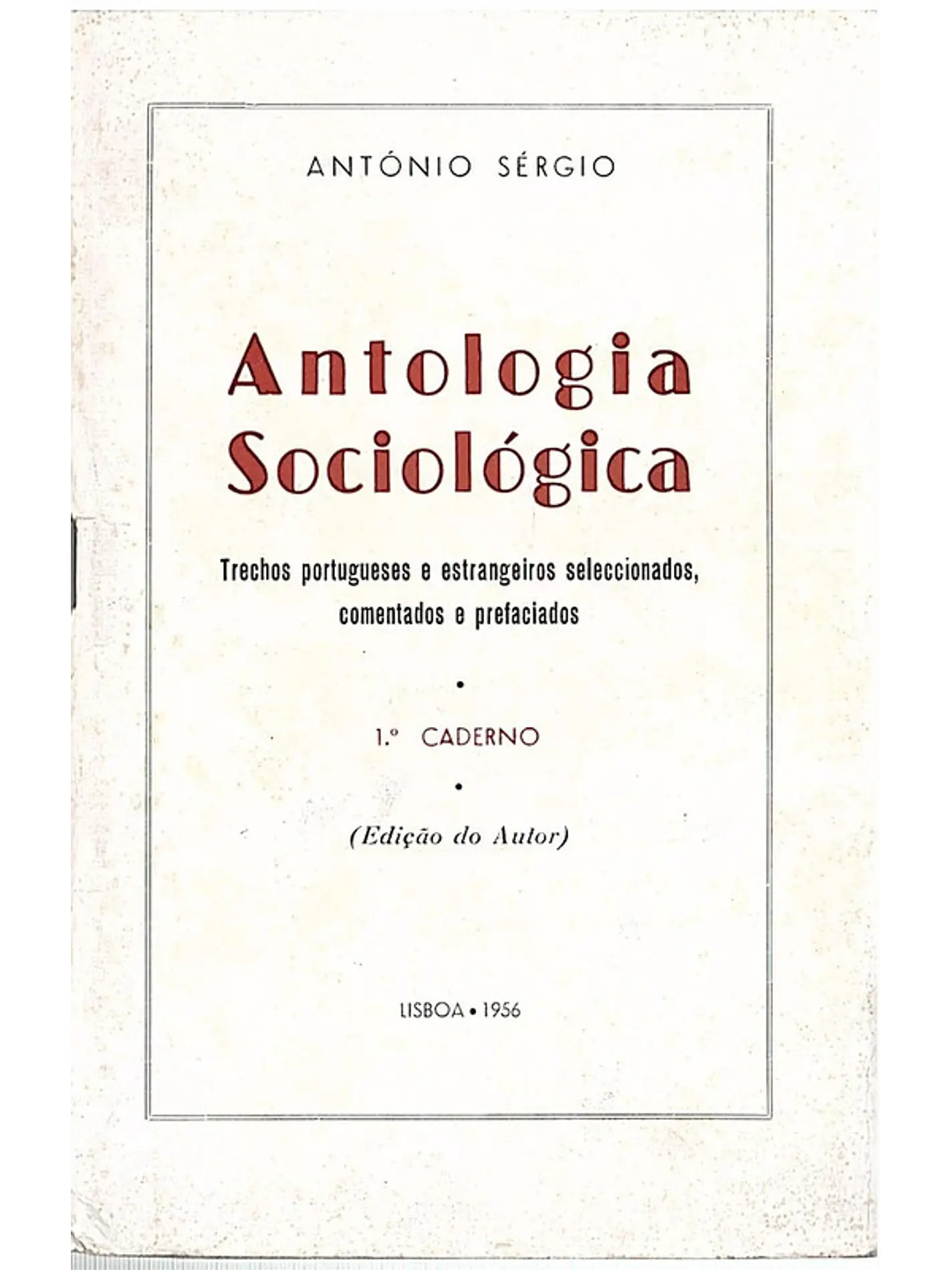 Antologia sociológica caderno 1 1