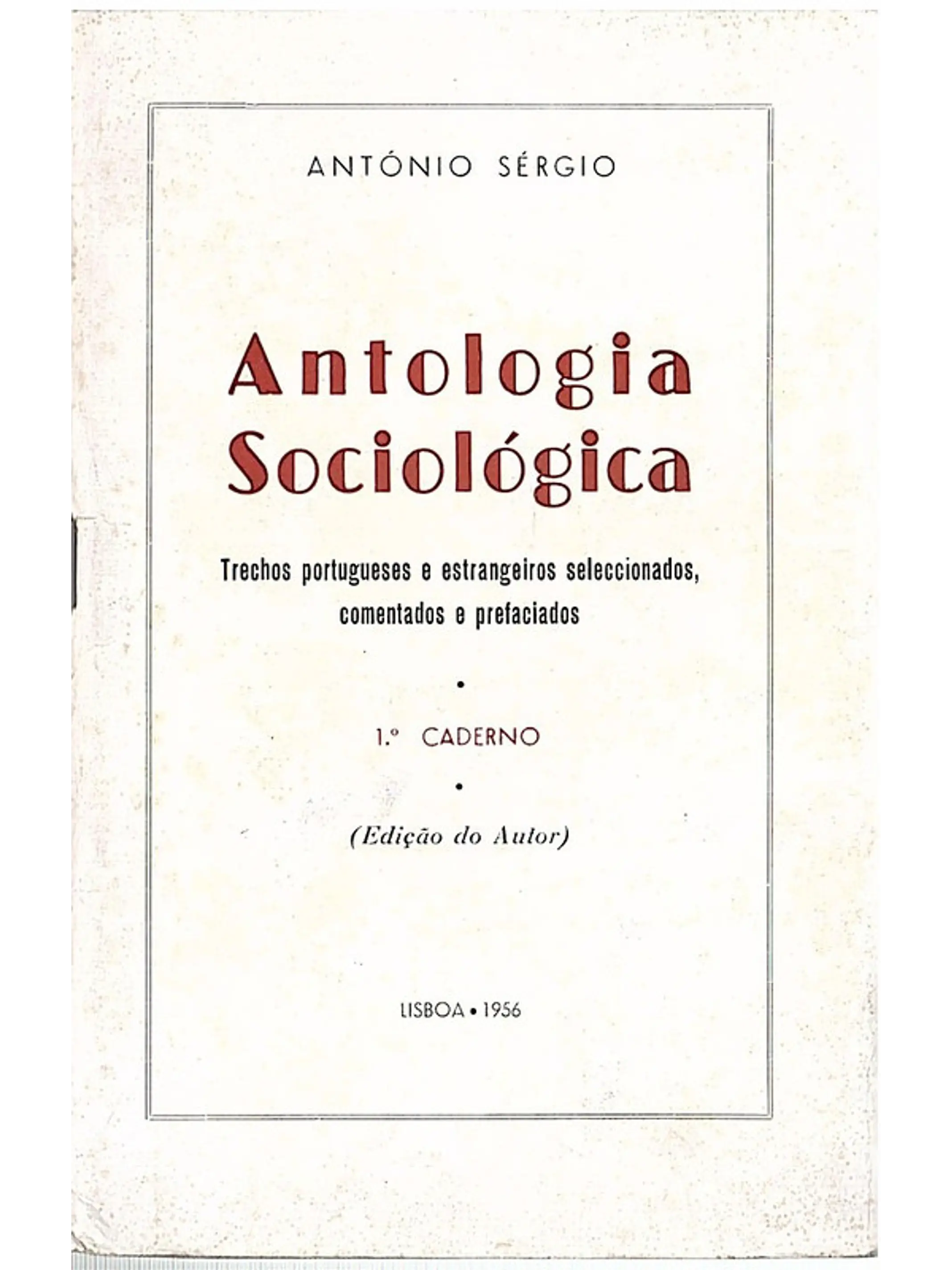 Antologia sociológica caderno 1 1