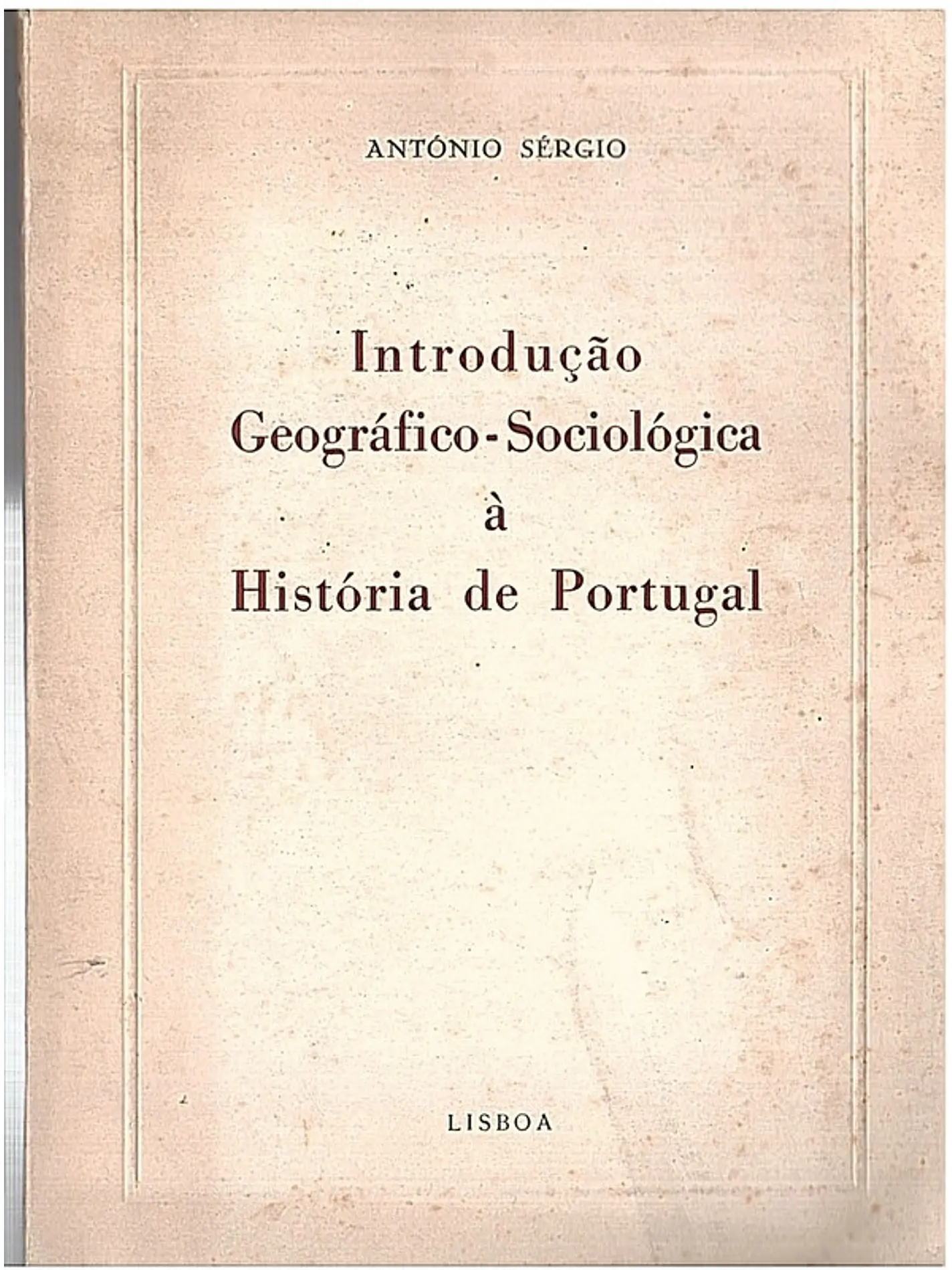 Introdução geográfico-sociológica à história de portugal 1