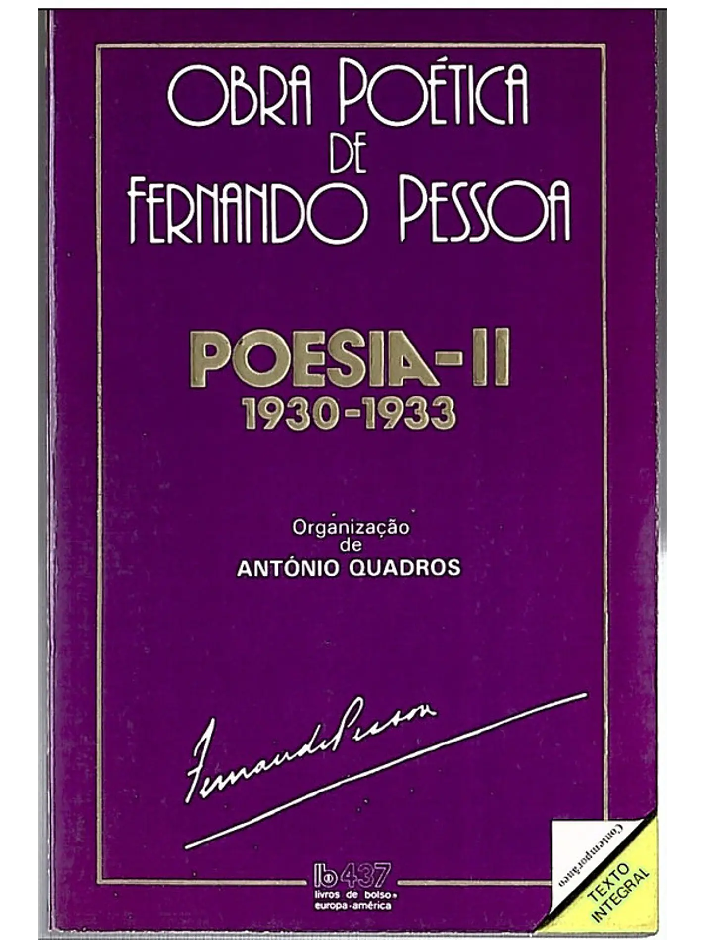 Obra poética de Fernando Pessoa - Poesia II (1930-1933) 1