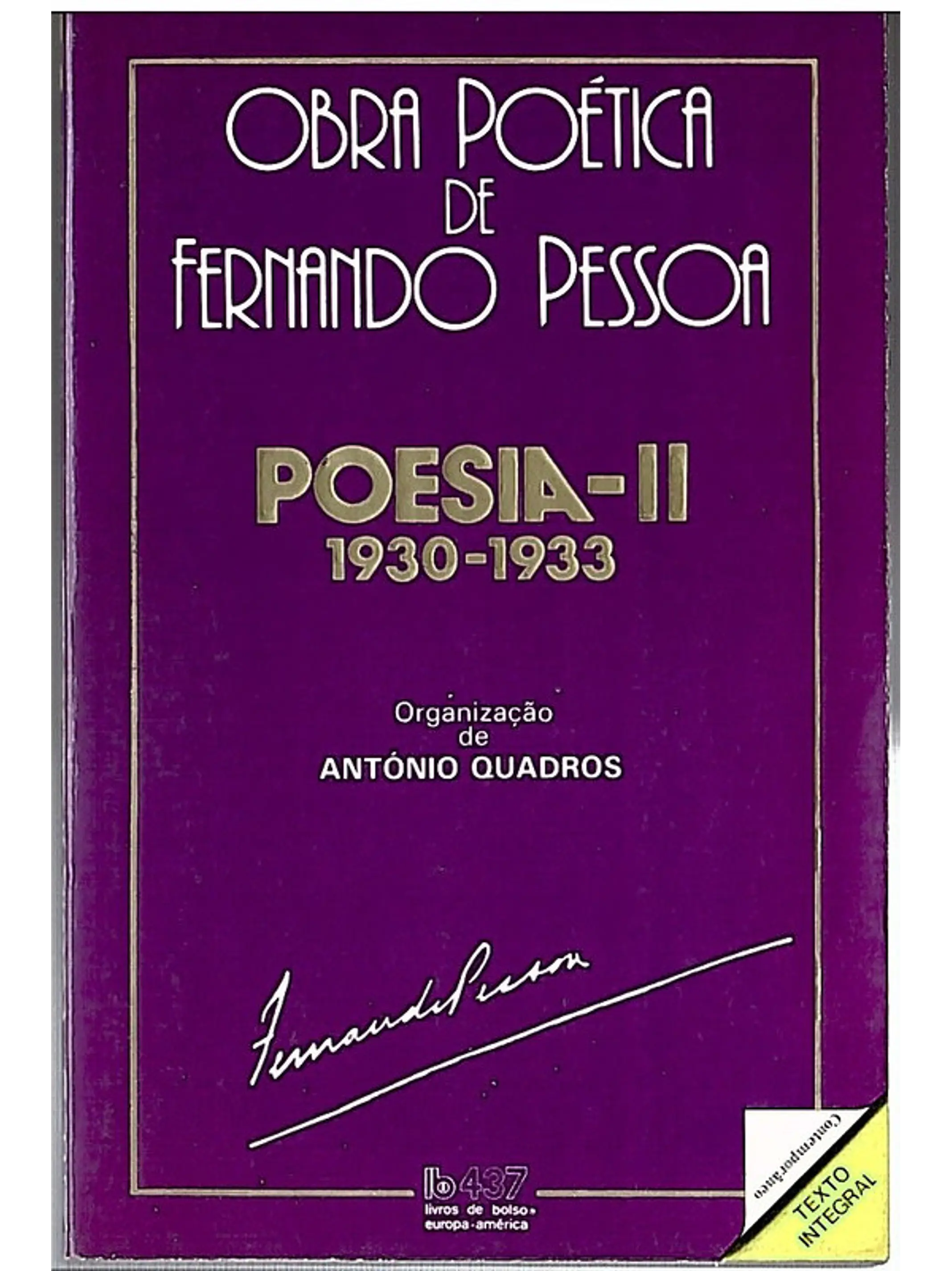 Obra poética de Fernando Pessoa - Poesia II (1930-1933) 1