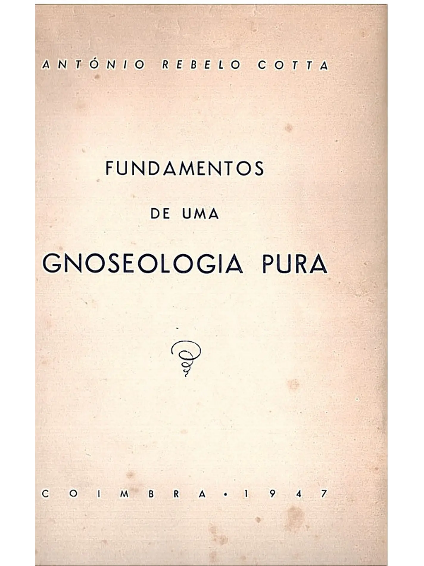 Fundamentos de uma gnoseologia pura 1