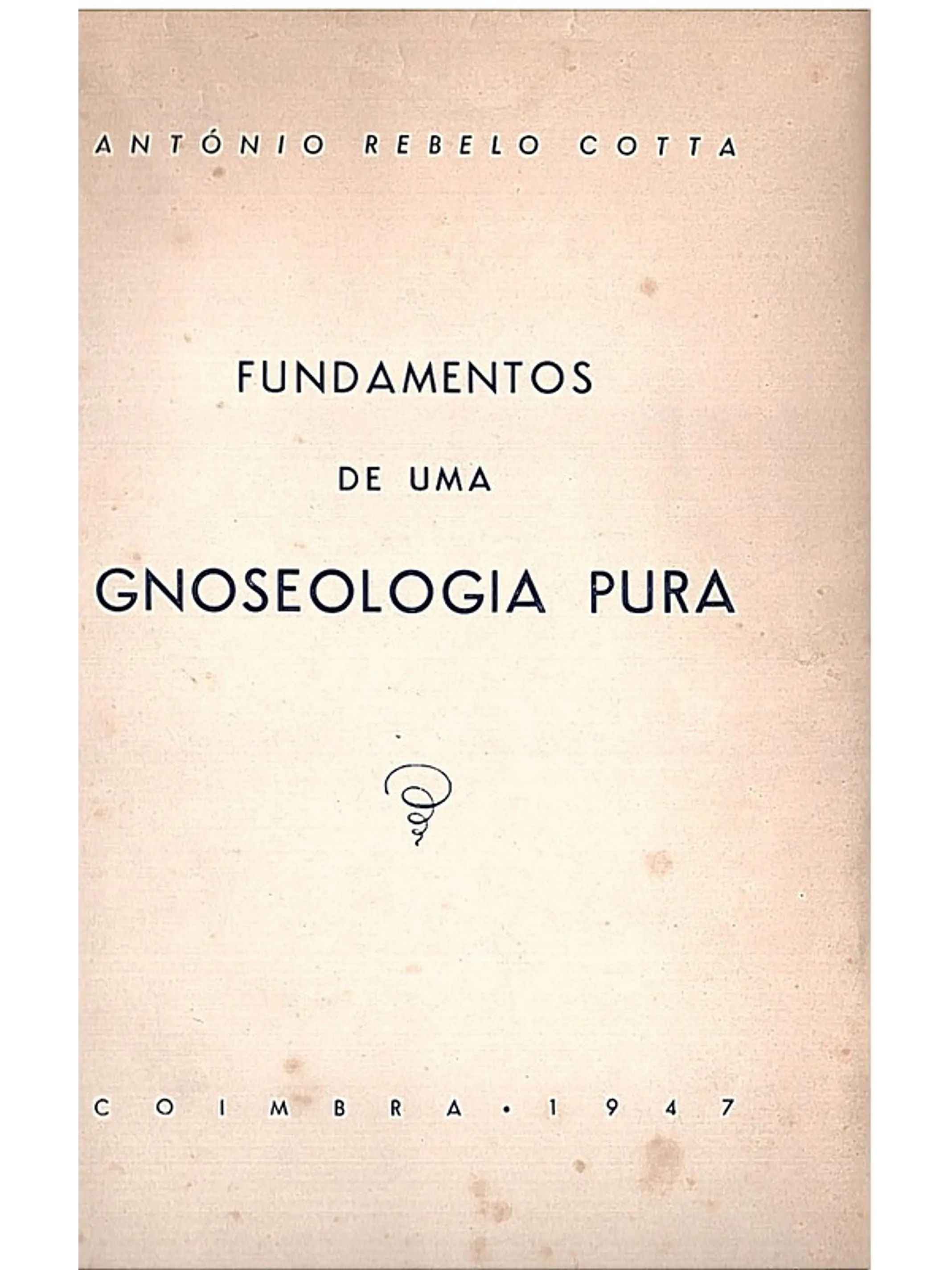 Fundamentos de uma gnoseologia pura 1