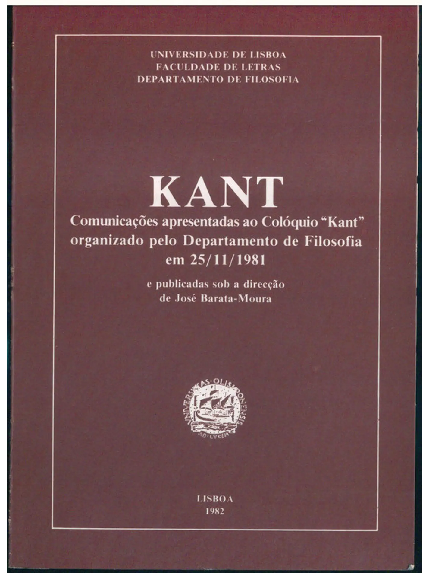 Kant - Comunicações apresentadas ao Colóquio 