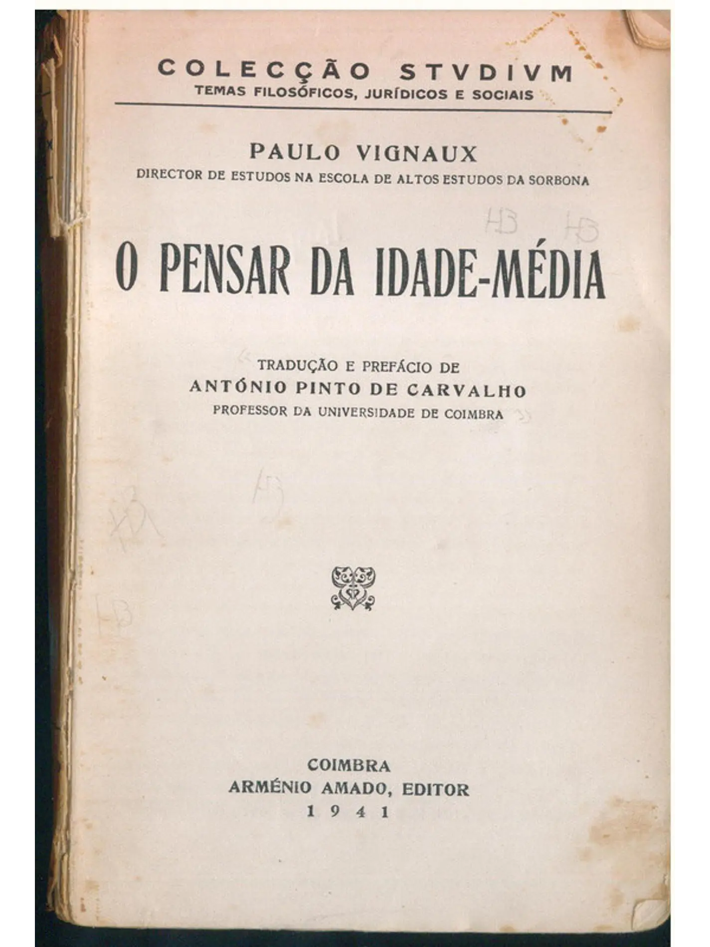 O pensar da idade média 1