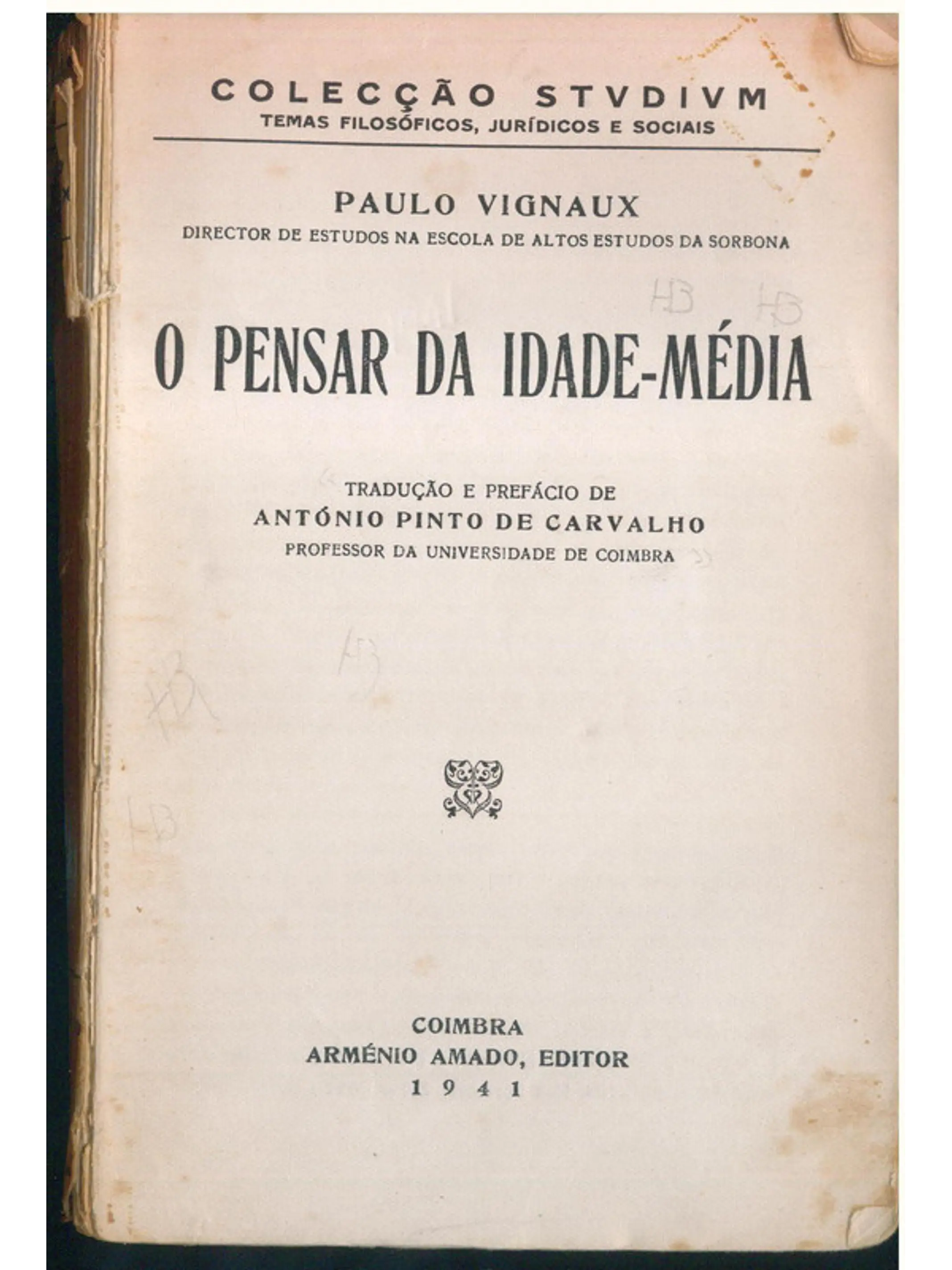 O pensar da idade média 1
