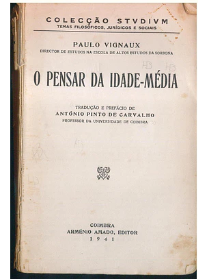 O pensar da idade média