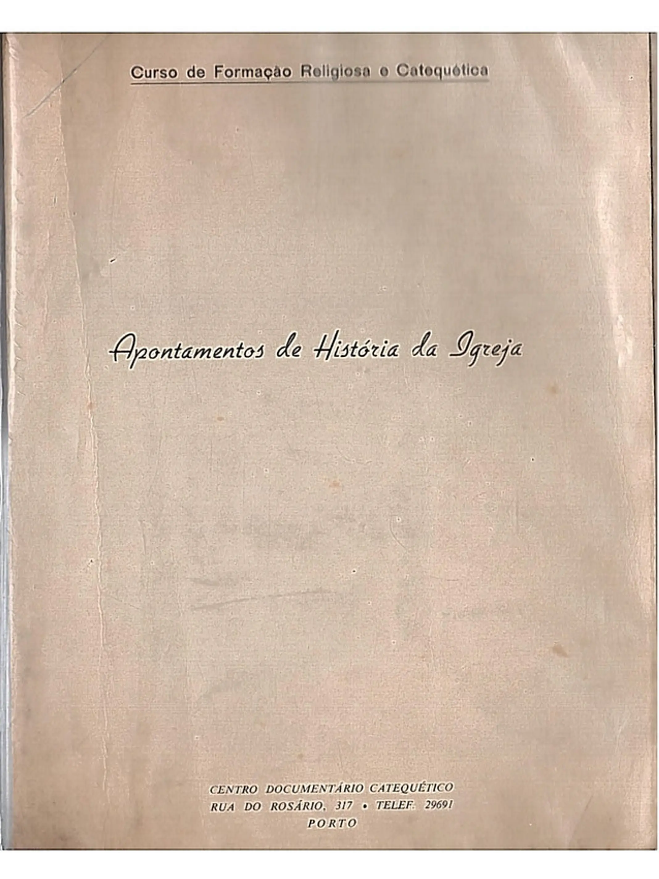 Apontamentos de história da igreja 1