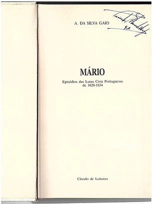 Mário episódio das lutas civis portuguesas de 1820-1834