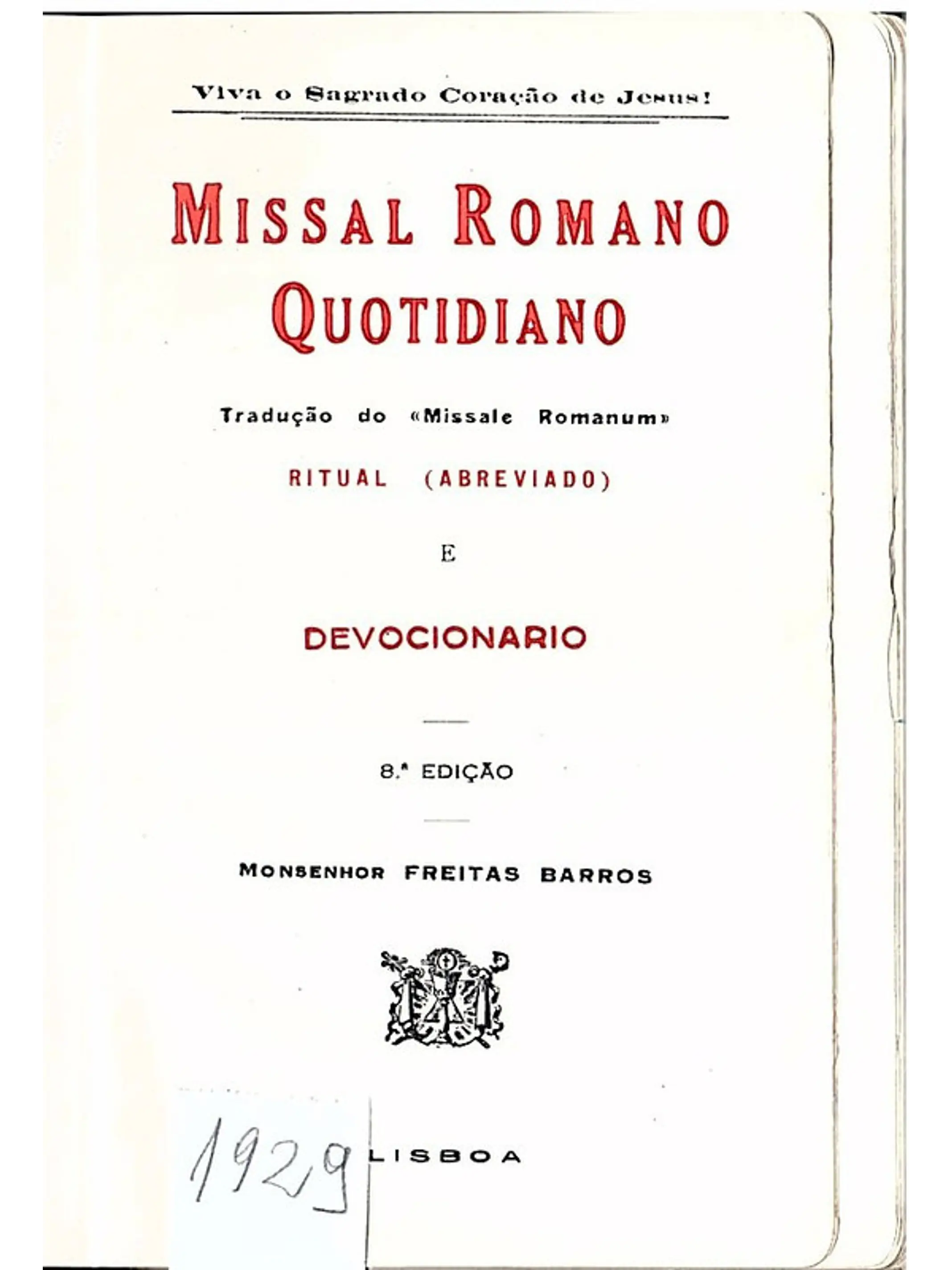 Missal romano quotidiano 1