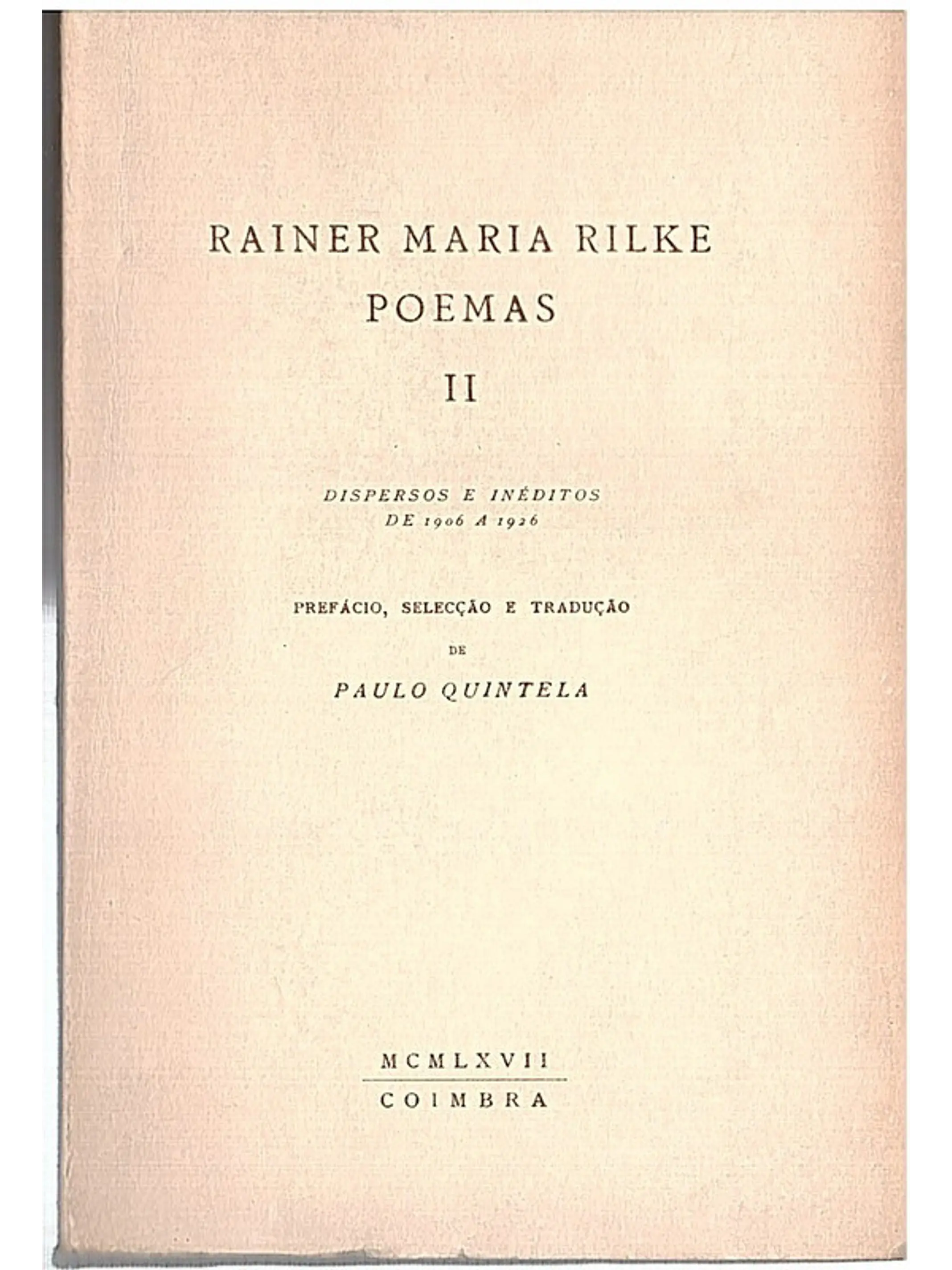 Rainer Maria Rilke - Poemas II 1
