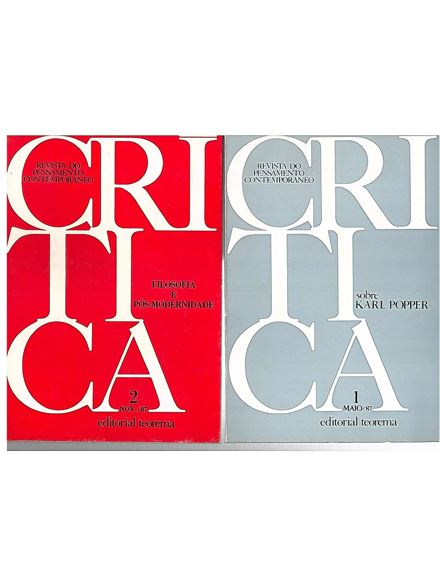 Revista do pensamento contemporâneo Critica 1 1
