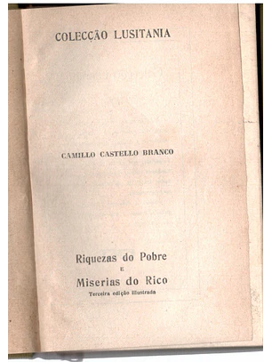 Riquezas do pobre e misérias do rico