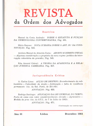 Revista da ordem dos advogados