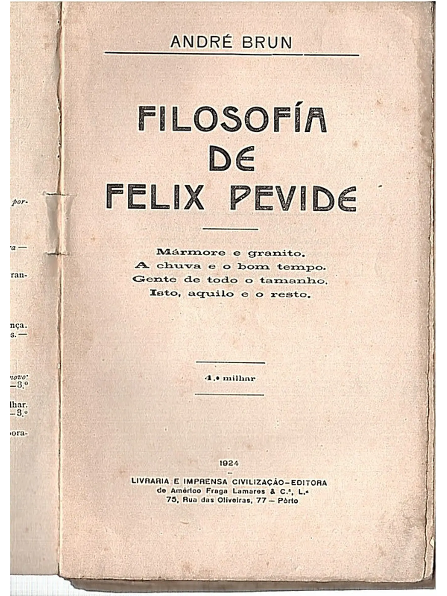 Filosofia de Felix Pevide 1