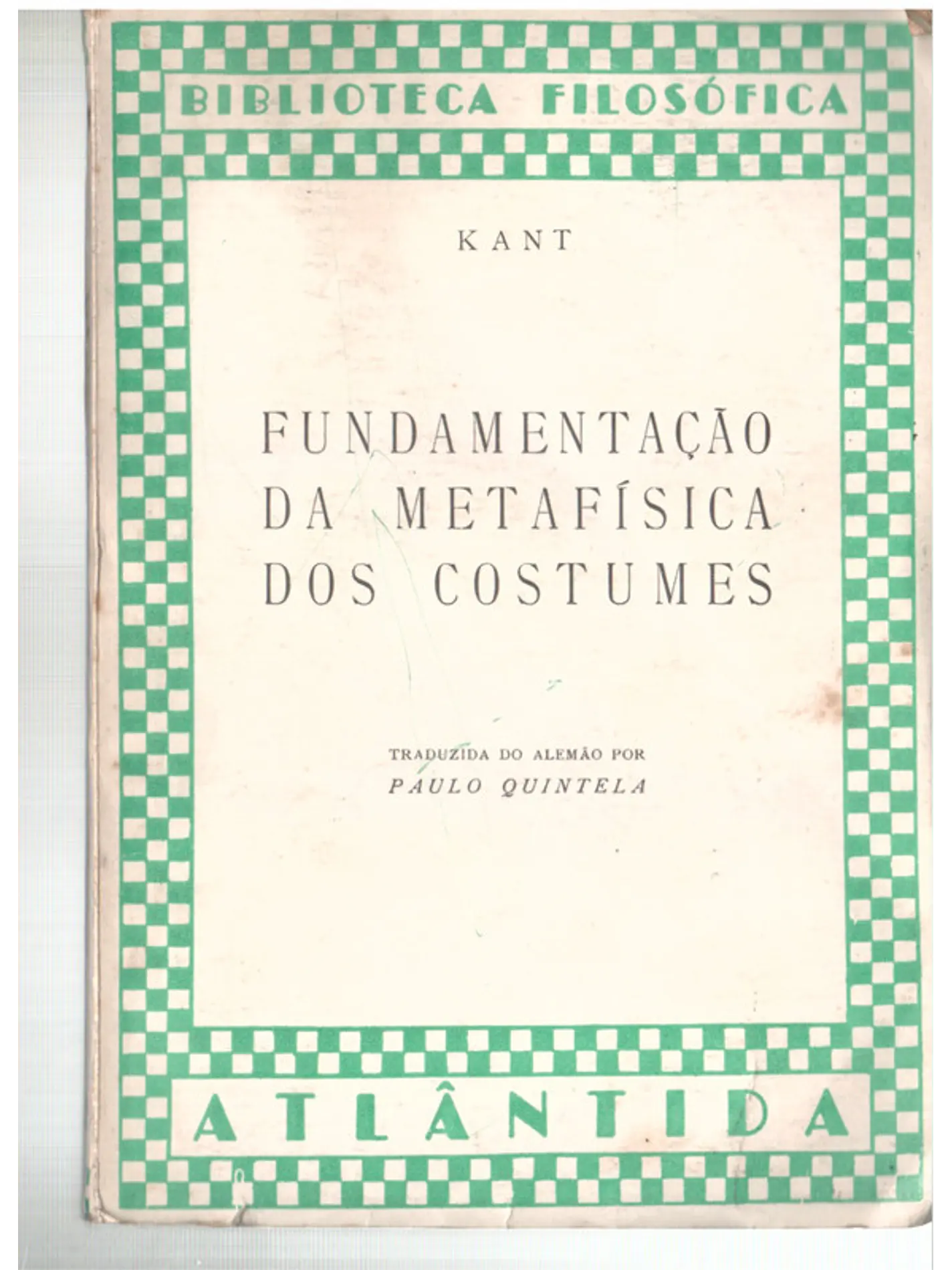 Fundamentação da metafísica dos costumes 1