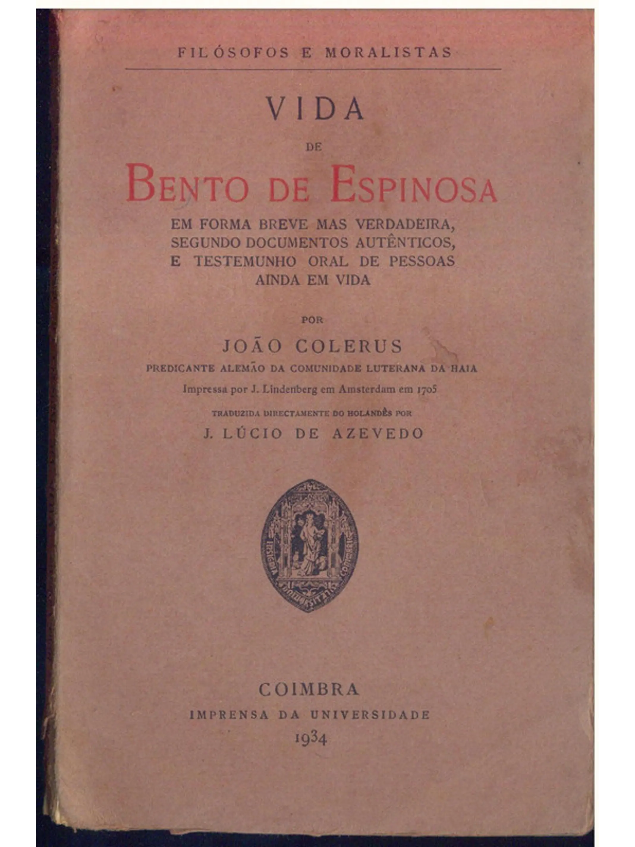 Vida de Bento de Espinosa 1