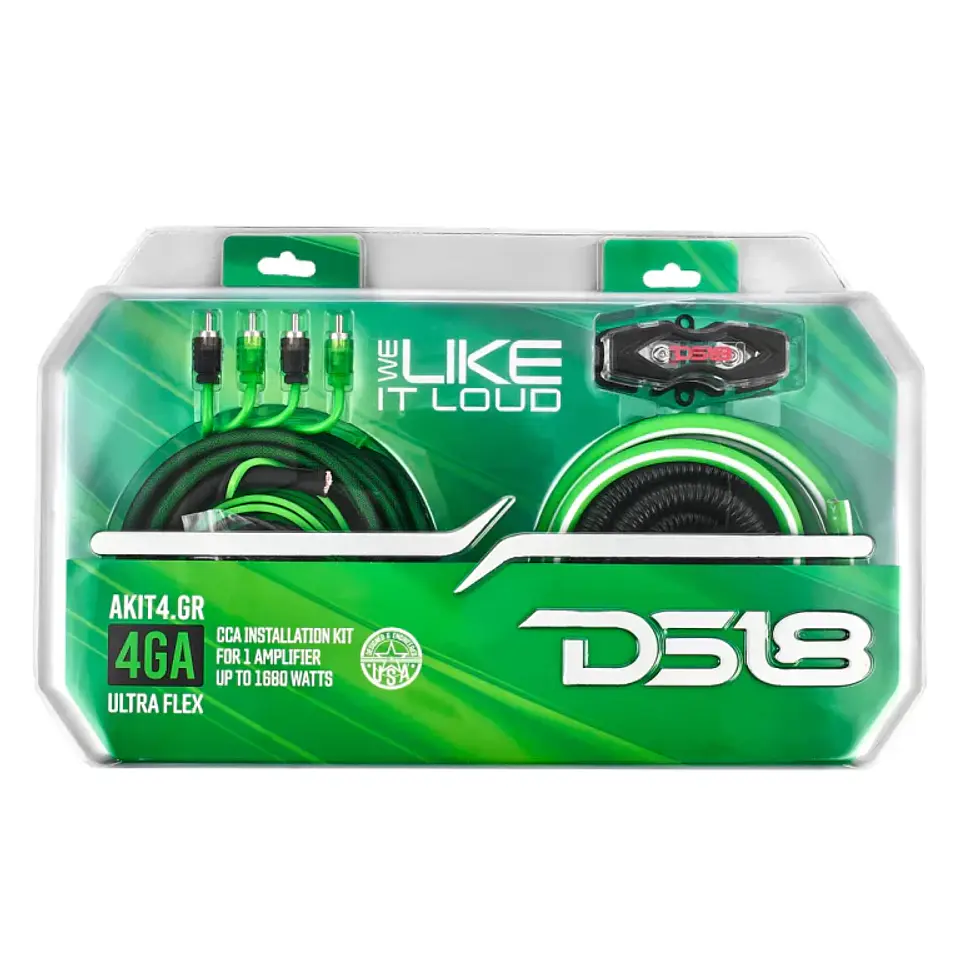 Kit de instalación de amplificador 4-GA – Verde 2