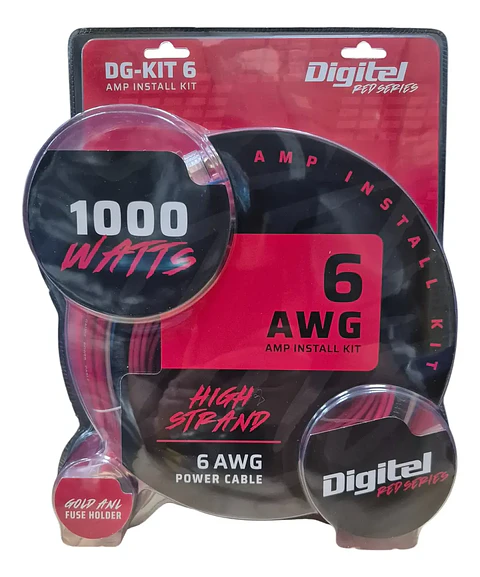 Kit Cables Amplificador Marca Digitel 6 Gauge 1000w Auto