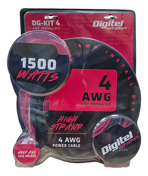 Kit Cables Amplificador Marca Digitel 4 Gauge 1500w Auto