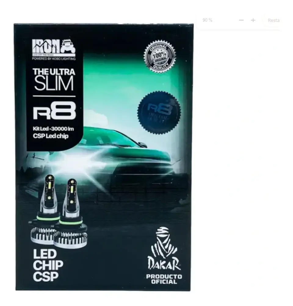 Kit Ampolletas Turbo Led R8 6000LM 1