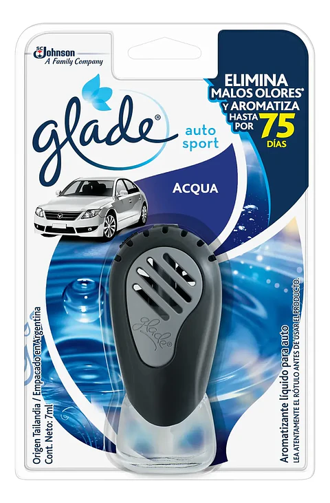 Aromatizante Glade Autosport Aqua Aparato 7 Ml